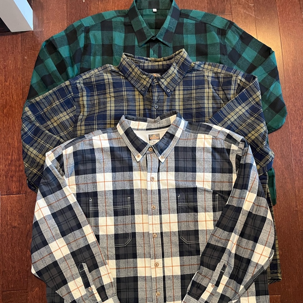 Lot of (3) men’s flannel shirts size 3XL